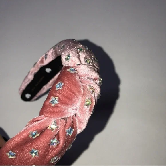 Lele Sadoughi knotted stars Pink Velvet Star Headband os lele-sadoughi-headbands-one-  main image 4